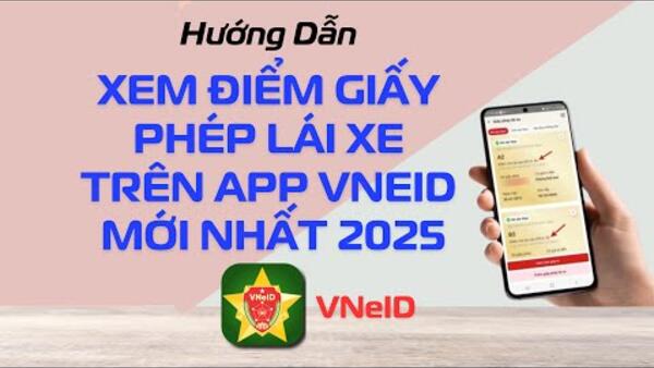 Hướng dẫn xem điểm giấy phép lái xe trên ứng dụng VNeID mới nhất 2025