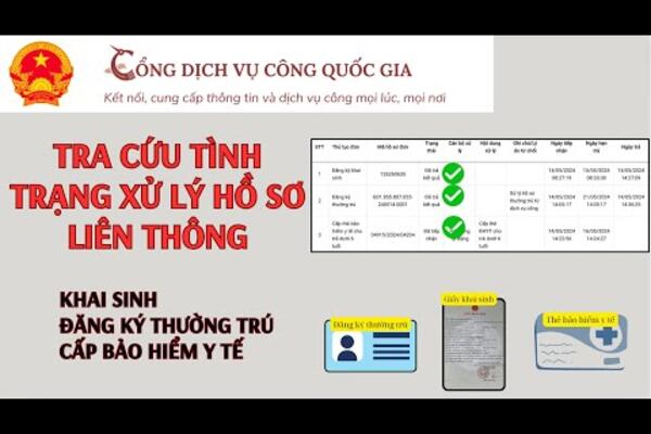 Hướng dẫn tra cứu tình trạng hồ sơ dịch vụ Công liên thông trên Cổng dịch vụ công Quốc Gia