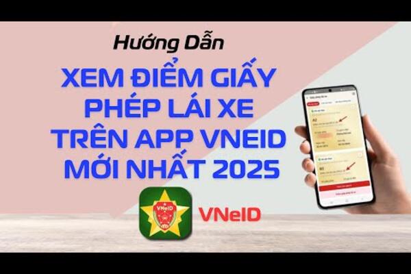 Hướng dẫn xem điểm giấy phép lái xe trên ứng dụng VNeID mới nhất 2025